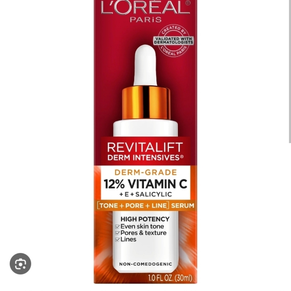 L'Oreal Revitalift Derm Intensives 12% Vitamin C Serum + E + Salicylic Acid NIB - Picture 4 of 4